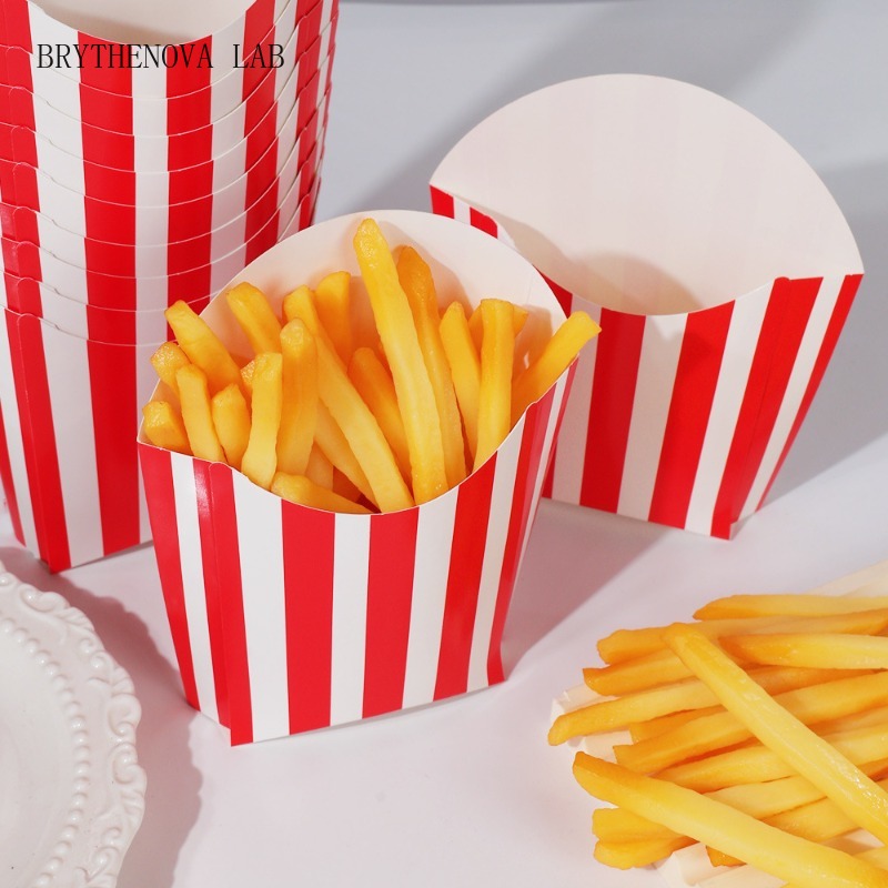 Home Cinema Events - Lot de 50 boîtes pliables rayées