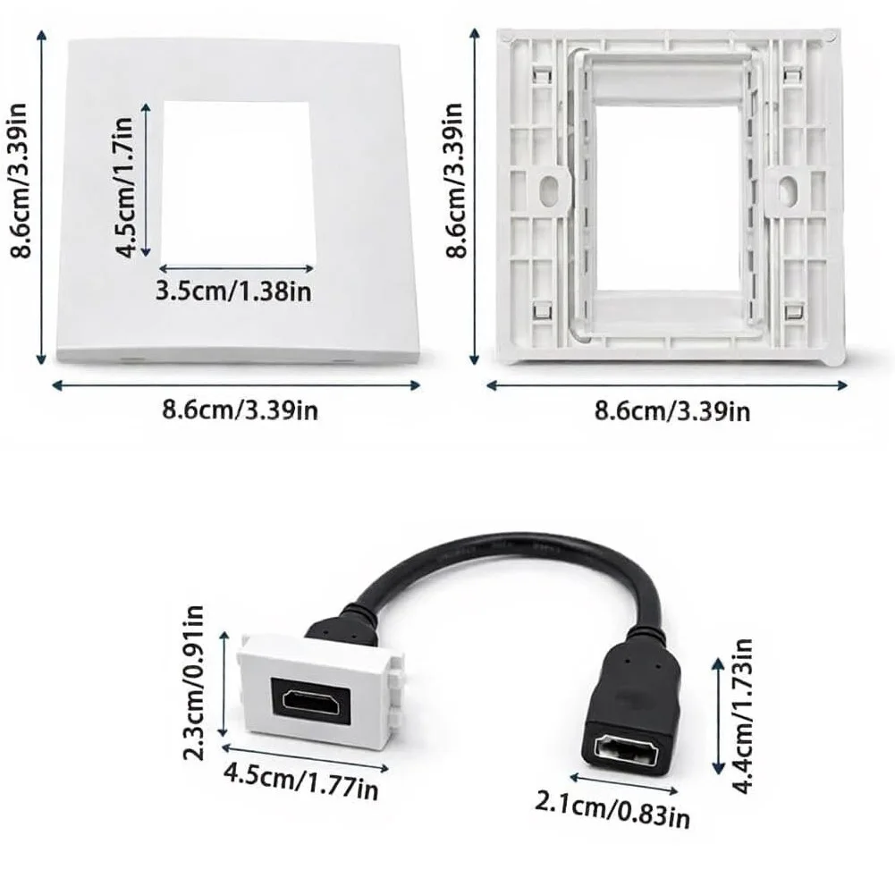 Home Cinema Setup - Plaque murale double port avec câble