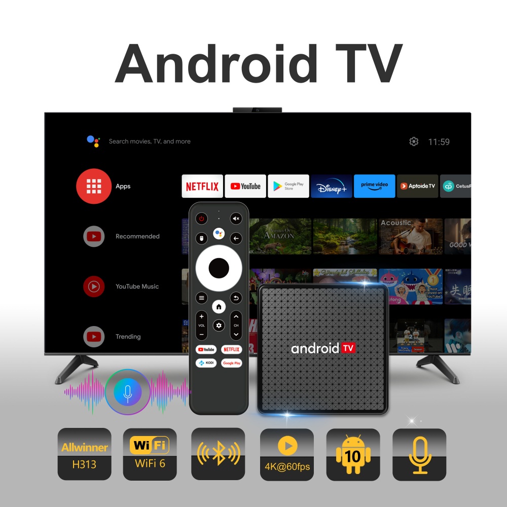 Home Cinema Setup - Boîtier TV Wudung X5 AndroidTV Allwinner