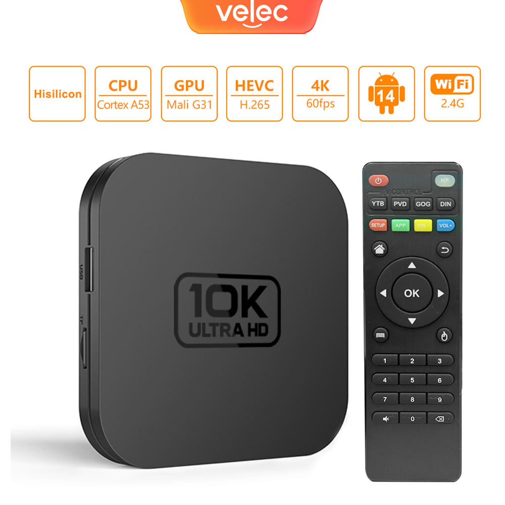 Home Cinema Video Processor - Boîtier TV intelligent Velec Android 14,