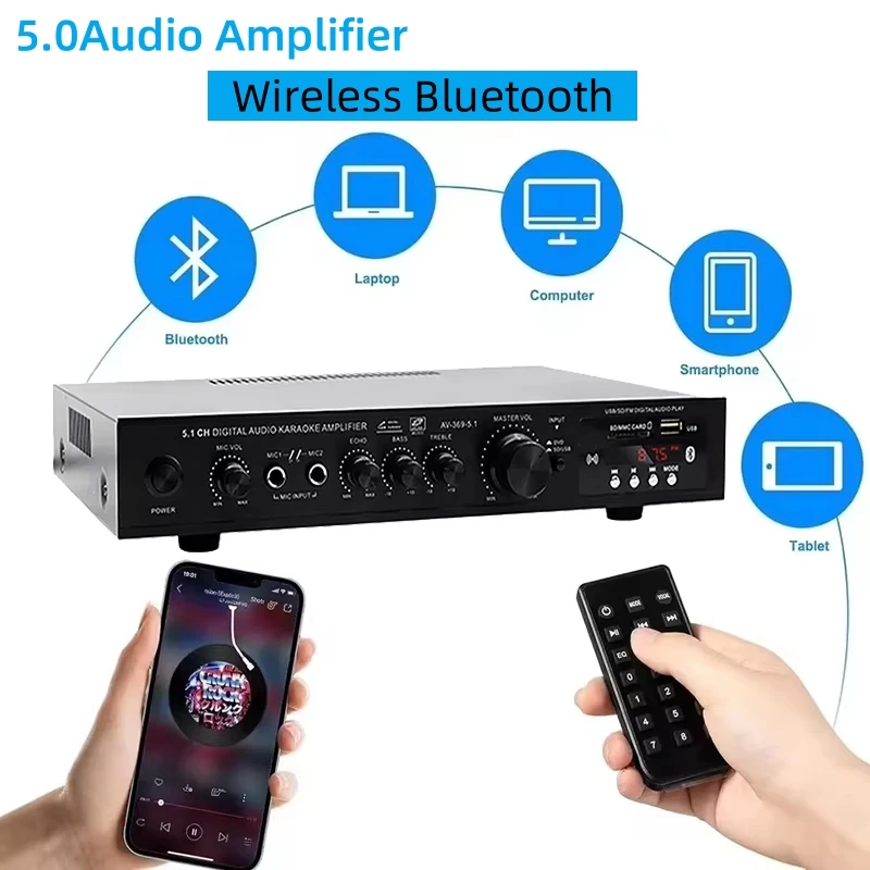 Home Cinema Onkyo 5.1 - AV-369BT Bluetooth 5.1 haut-parleur de son