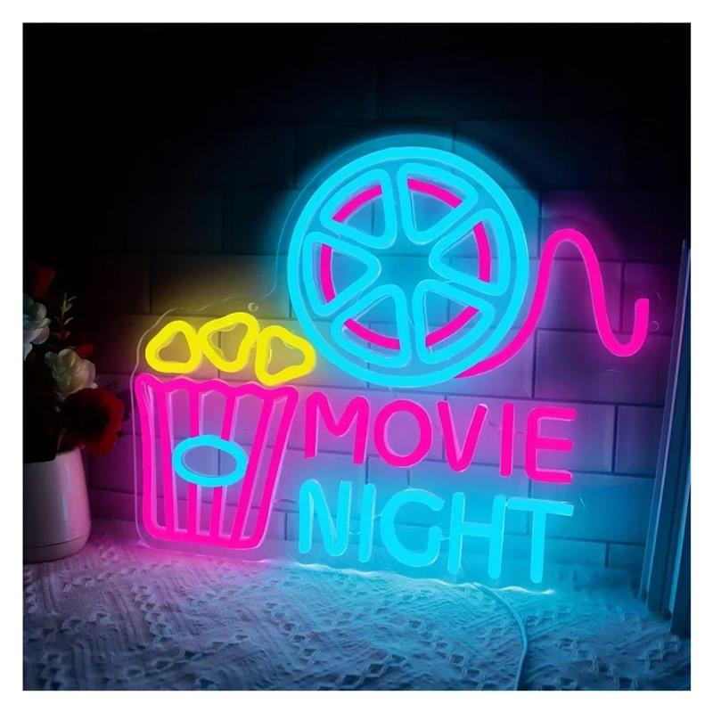 Home Cinema Today - Enseigne néon « Movie Night »