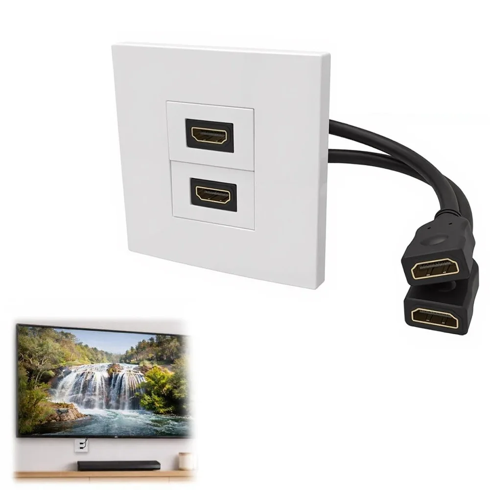 Plaque murale double port avec - Home Cinema Setup avis et prix