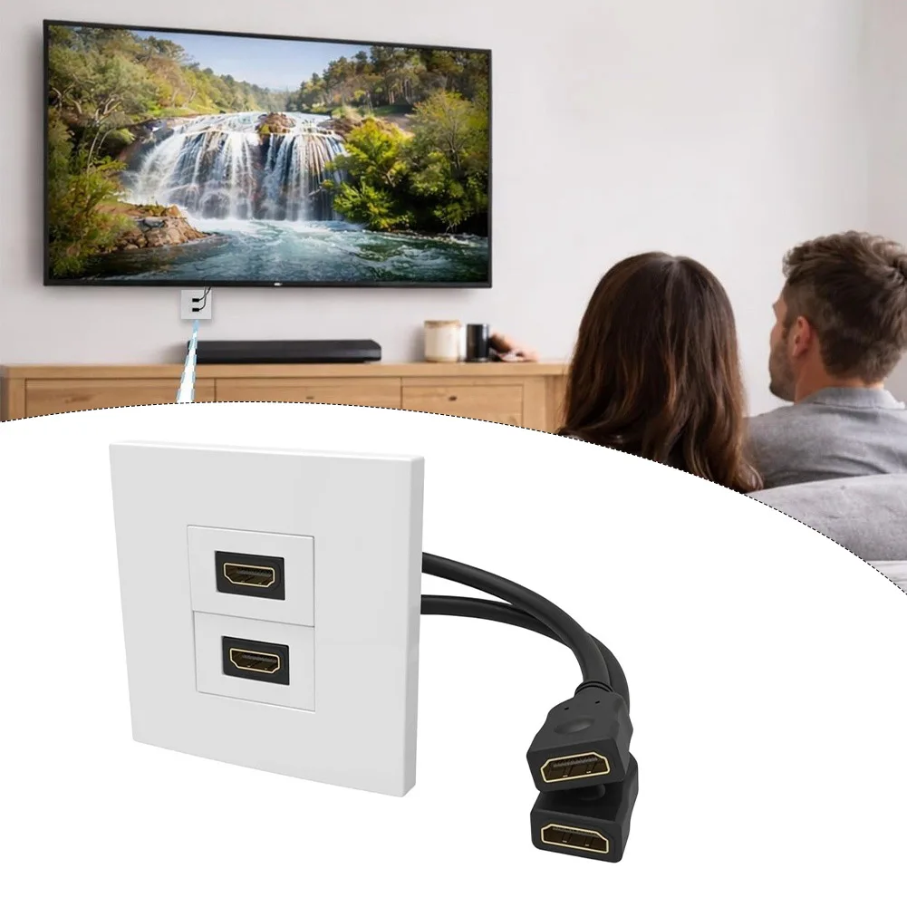 Plaque murale double port avec - Home Cinema Setup avis et prix