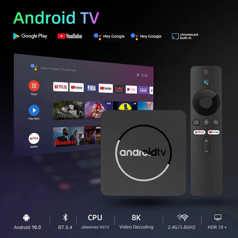 Boîtier Smart TV Android 16 Q1 - Home Cinema Media Player avis et prix