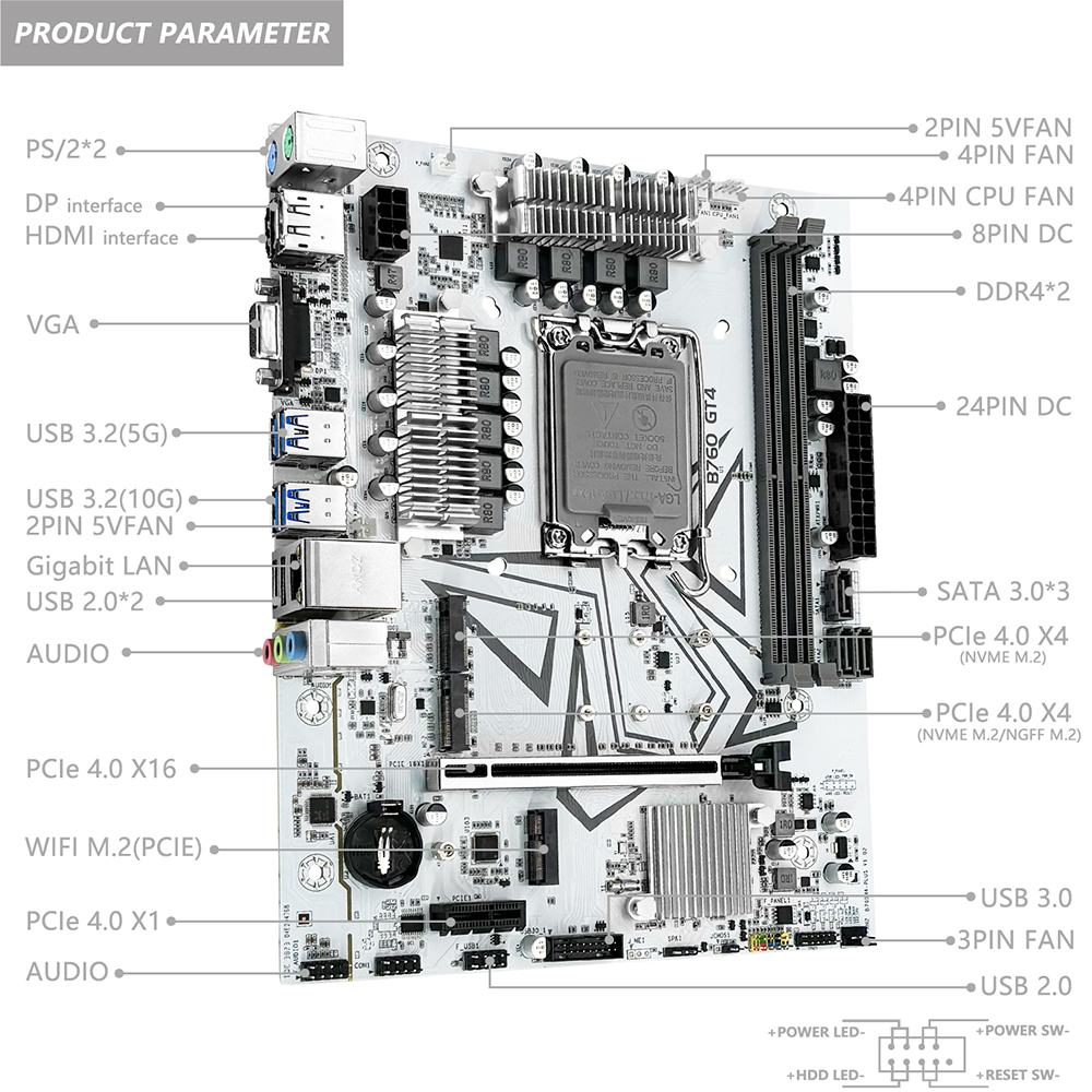 MACHINIST B760 GT4 DDR4 carte  - Home Cinema Video Processor avis et prix