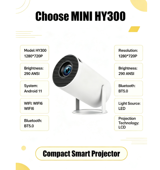Mini projecteur portable HY300 - Home Cinema Setup avis et prix