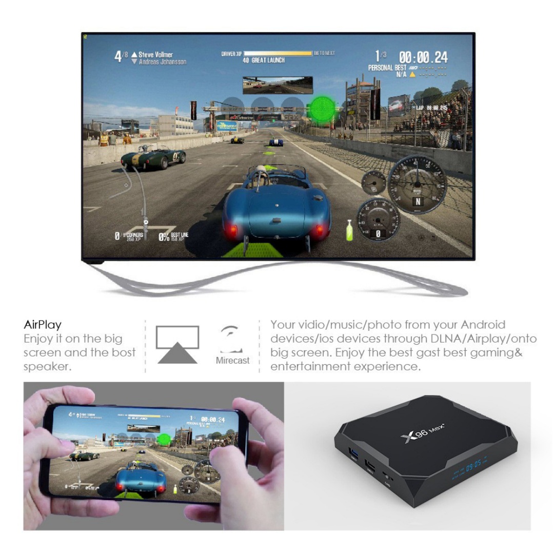 Boîtier TV X96 Max+ Android 9. - Home Cinema Video Processor avis et prix